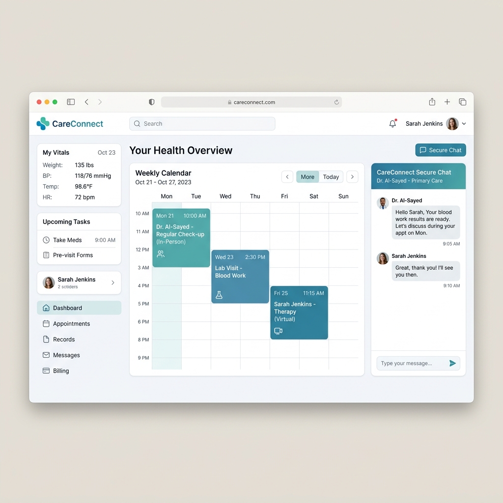 CareConnect Portal Mockup