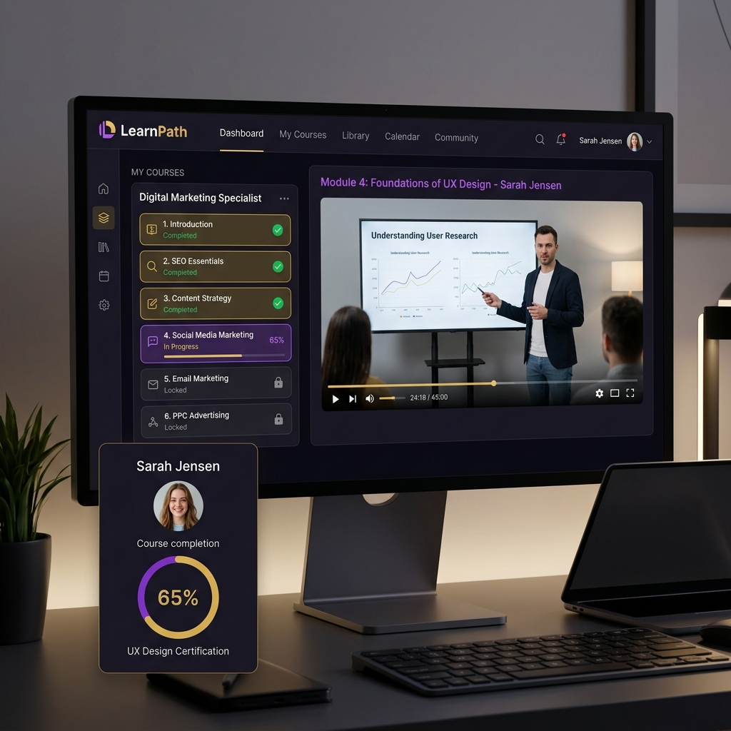 LearnPath LMS Mockup