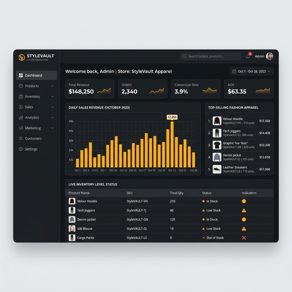 StyleVault Commerce Mockup